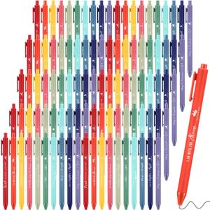 Engrowtic 100 Pcs Christian Mothers Day Bulk Bible Verse Pens Inspirational Quotes Scripture Ballpoint Pens Gift for Bible Women Sunday School Study(Rainbow Color)