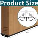 2 Pcs 36 Inch Double Bubble Kerf Door Sweep Kit, 1-3/4" Wide Vinyl Concealed Kerf Weather Strip, Door Bottom Seal Strip Replacement to Block Dust Noise Reduction