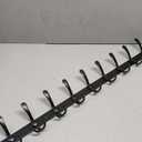 Dseap MaxStrong 2.0 Coat Rack Wall - 37 Long 10 Tri Hooks - Ultra Heavy-Duty Stainless Steel Wall Mount Coat Hanger, Hook Rail for Clothes Hats Jacket Towels Black (L=37" (1pcs))