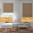 Changshade 6-Pack Temporary Light Filtering Paper Blinds for Window, Cut to Size Adhesive Paper Shades, Stick on Pleated Blinds,No Drill Easy Install,36" W x 72" H,Brown, 36"W x 72"H - 6 PC