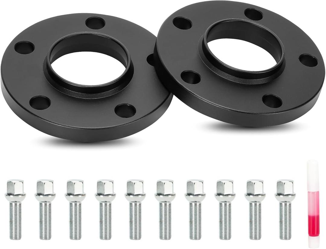 2PCs 5x112mm Hubcentric Wheel Adapters for Audi A4 S4 A5 S5 A6 S6 A7 S7 A8 S8, 14x1.5 Thread (40mm Shank Sphere Seat Type) 66.6mm Bore 12mm Thick Wheel Spacer fits Benz E200 E250 E300 E350 E400
