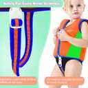 Toddler Swim Vest Kids Floaties Boys Girls Swim Float Jacket Buoyancy Swimwear, Orange/Green, Large(4-6yrs/45-60lbs)
