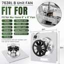 Upgrade 763RL B Unit, 763RLN Fan Motor S0503B000 Fit for Nut-one Bro-an 763RLN B 763RL/769RL A Unit 763RLN 763RLL 763RLN-R01, 769RF/769RL B Unit Fan Replacement, 9"x 9" 50CFM 2.0 Sone By Fetechmate
