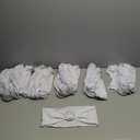 Peomeise 50pcs White Spandex Chair Sashes with Buckle Slider for Wedding, Party Decoration