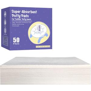 50 Packs Disposable Super Absorbent Potty Pads for Toddlers-Leak-Proof, Odor-Locking, Ultra-Soft Potty Liners for Effortless Potty Training & On-The-Go Use