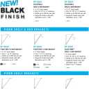 Knape & Vogt John Sterling, 2-1/2" Hook Adjustable Steel Shelf and Rod Bracket, Fits Shelves 11" - 14", Fits Closet Poles up to 1-3/8" in Diameter, RP-0042-BWT, White