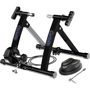 Magnetic Bike Trainer Stand for Indoor Exercise Riding, Noise Reduction, 8 Levels Resistance Setting, Stationary Bike Resistance Trainer for 26"-28", 700C Wheels