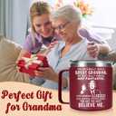 2 x Grandma Mothers Day Gift for Grandma from Grandson Granddaughter Grandkids - Best Great Grandmas Mug Gifts, Funny Birthday Presents for Grandmother, 14 OZ Stainless Steel Insulated Coffee Mug Cup