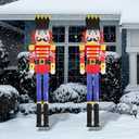GlikCeil 2pcs 6ft Large Vintage Christmas Nutcracker Outdoor Decoration
Xmas Nutcracker Yard Signs, Christmas Tall Metal Soldier Stakes Ornament for Christmas Holiday Garden Lawn Porch Pathway