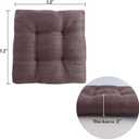 HFCNMY Bar Stool Cushions Square, 2 Pack Thick Square Seat Cushion Bar Stool Covers Kitchen Dining Chair Pads Padding with Ties Removable 12 in Coffee