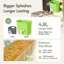 Giant bean Mud Kitchen for Kids Outdoor, Wooden Kitchen Playset with 4.8L Large Water Tank Sink, Sand and Water Table Toy with Pots, Pans & Kitchen Accessories, Pretend Playset for Boys Girls 3+