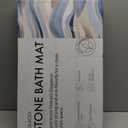 Stone Bath Mat, 23.7 x 15.4 inches, Quick Dry & Non-Slip Diatomaceous Earth Bath Mat for Bathroom and Kitchen (Black Marble)