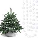 Cinnvoice Christmas Mini Snowflake Garland 144 Inches Snowflake Ornaments Streamers Christmas Tree Decorations for Home Winter Events Holiday Party Supplies