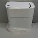 MOPALL Small Bathroom Trash Cans with Lids,Motion Sensor Bathroom Trash Can,Narrow Waterproof Plastic 3.5 Gallon Automatic Adsorption Touchless Garbage Can, White