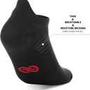 Compression Running Ankle Socks (6 Pairs) for Men & Women, Running Socks With Arch Support (Black)