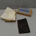 Genuine Leather Journal Writing Notebook, A6 Ring Binder Refillable Diary Notepads, Vintage Handmade Travel Organizer Agenda for Men Women - Coffee