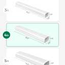 4" W x 39.3'' L Straight Duct Line Cover Set Parts PVC Accessory for Decorative for Ductless Mini Split, Central AC and Heat Pumps (4" x 3.28Ft)