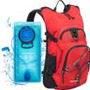 Everfun Hydration Backpack 18L with Water Bladder 2L/3L Hiking Water Backpack Women Men Hydration Pack Insulated Lightweight Day Hydropack with Storage for Hiking, Biking, Running, Festival