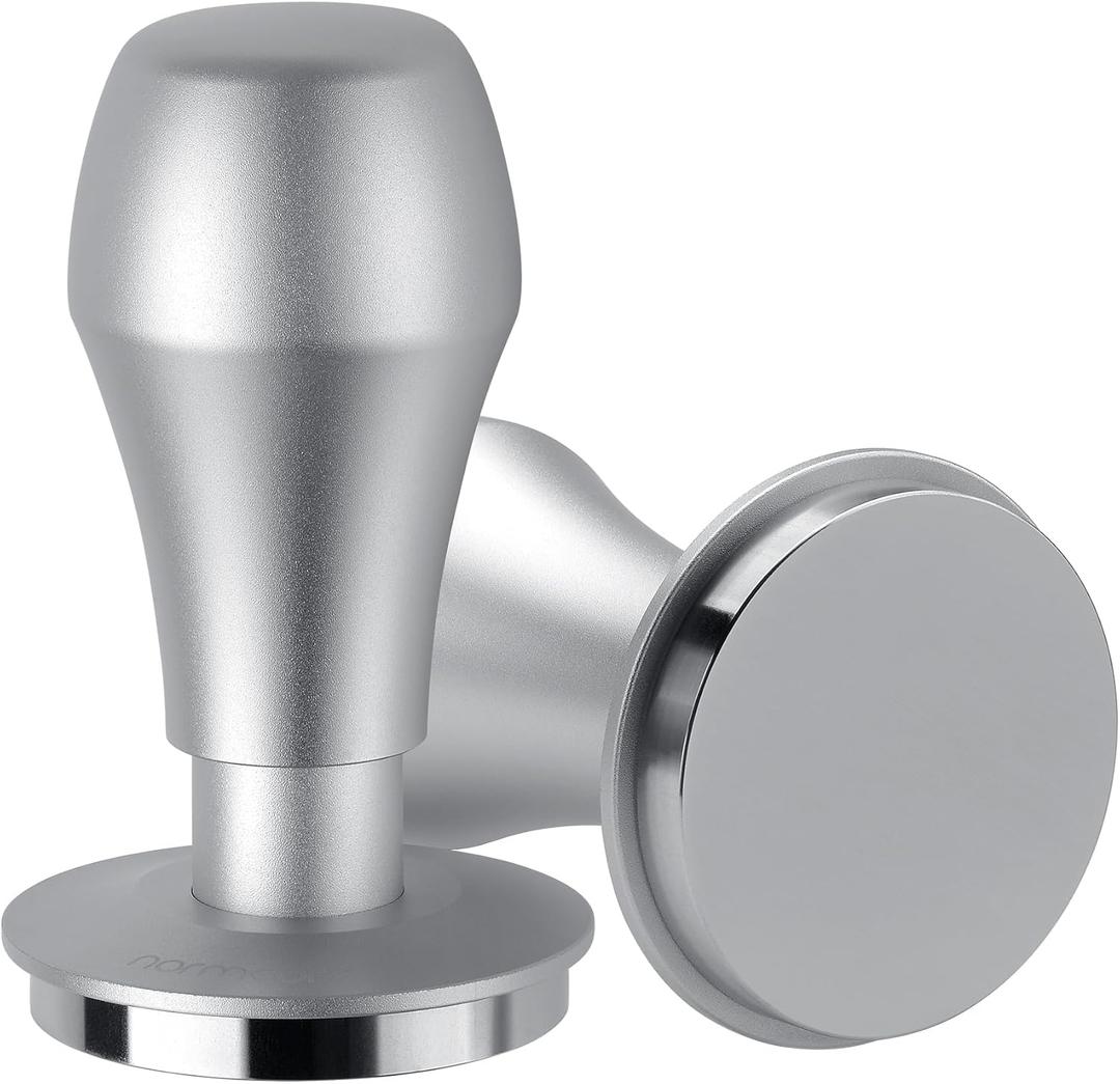 Normcore 53.3mm Coffee Tamper V4.1 with Click Sound Feedback, Spring Loaded Tamper With Stainless Steel Flat Base, Compatible with 54mm Breville Sage Espresso Machine Portafilter, Silver
