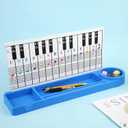 12pcs Desktop Prop and Park Tray, Desk Name Plates Holder Pencil Holder Organizer with Adhesive Grip and Separate Desktop Prop for School Classroom Office Station Supplies