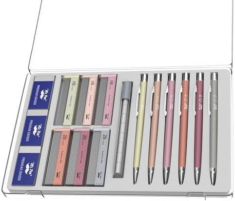 Mr. Pen- Mechanical Pencil Set with Lead and Erasers Refills, 12 Pack, Boho Theme, 0.5mm & 0.7 mm, Cute Aesthetic Pastel Led Pencils 0.7mm Pack of 2