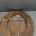 Wood Toilet Seat Round, Wooden Round American Standard Toilet Seat with Durability Metal Chrome Hinges, Natural Wood Veneer Oak Cover