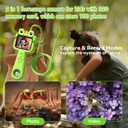Kids Borescope with Light Borescope Camera for Kids Rechargeable STEM Science Educational Outdoor Toy with 32GB Card Nature Outside Exploration Birthday Gift for Boys Girls Ages 4,5,6,7,8,9,10,11,12
