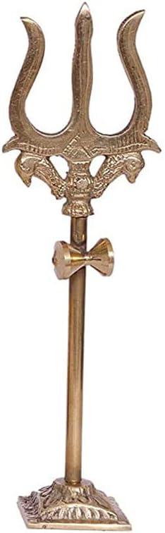 Brass Energized Lord Shiva Trishakti Trishul for Pooja Room Decor for Protection and Vastu