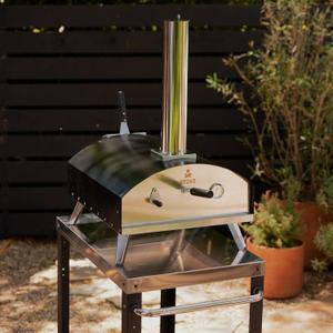 Stoke 13 Inch Outdoor Pizza Oven  Wood Pellet Portable Pizza Oven for Backyard, Camping, or Tailgating  Stainless Steel Oven with Pizza Stone & Accessories