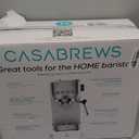 CASABREWS 3700 Essential Espresso Machine 20 Bar, Stainless Steel Cappuccino & Latte Machine with Steam Frother for Home, 43.9oz Water Tank, Coffee Gift for Women & Men, Silver