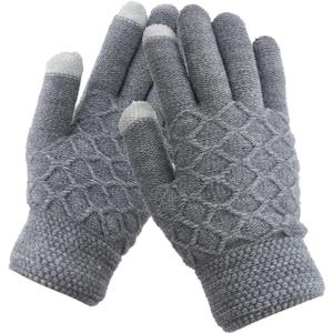 Yookat Winter Warm Touch Screen Gloves Womens Thermal Cable Knitted Fleece Lined Thick Winter Gloves for Cold Weather