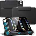 CoBak Magnetic Case with Stand for iPad Pro 13 Inch (M4/M5) 2024/2025, Multiple Viewing Angles, Smart Auto Sleep/Wake Cover with Corner Protection with Apple Pencil Holder Strap, Matte Black