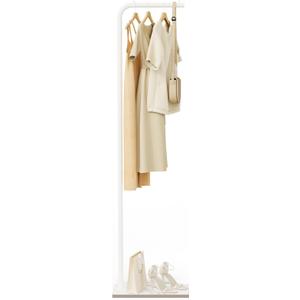 Clothing Rack, 70.08 In Metal Freestanding Coat Rack, Natural Stable Rock Base, Suitable For Outerwear, Clothes, Handbags, Suitable For Entrances, Corridors, Halls, White