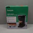 Tastyle Single Serve Coffee Maker, Iced and Hot Coffee Machine for K Cup & Grounds, Compact Design, 40oz Removable Water Reservoir, 6 to 24 Oz Brew Sizes, Fits 7.3" Travel Mug, Black