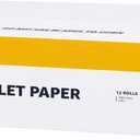 AmazonCommercial FSC Certified 2-Ply White 9 Jumbo Roll Toilet Paper, Septic Safe, Compatible with Universal Dispensers - 12 Rolls