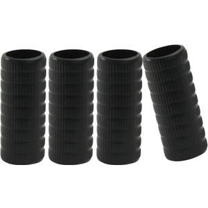 Piutouyar 4 Pcs Rubber Violin Bow Grip, Black Violin Bow General Grips Grasp Violin Accessories