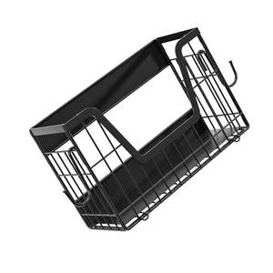 Kitchen Storage Basket Folding Hollow Fridge Side Basket Space Saving Metal Wire Shelf Snacks Rack Enduring Fridge Side