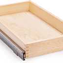 Mulush 13”W x 21”D x 3”H Soft Close Slide Out Wood Drawer Organizer for Kitchen, (Cabinet Opening Width>14.5 inches for Bottom Assembly, Width= 14 inches for Side Assembly)