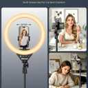 UBeesize 12'' LED Ring Light with 62'' Tripod Stand, Selfie Ring Light for Video Recording, Live Streaming, TikTok & YouTube, Compatible with iPhone & Android (Black)