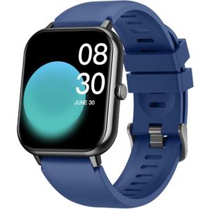 Smart Watch for Women Fitness Tracker: Blue Smartwatch with Bluetooth Call Blood Oxygen Blood Pressure Monitor Compatible with Android Ios 100+ Sport Modes Heart Rate Step Counter Waterproof Ip67