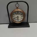 NIKKY HOME Small Retro Desk Clock, Silent Non-Ticking Classic Battery Operated Decorative Table Mantel Shelf Clock for Living Room