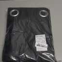 NICETOWN Pitch Black Solid Thermal Insulated Grommet Blackout Curtains/Drapes for Bedroom Window (2 Panels, 42 inches Wide by 63 inches Long, Black)