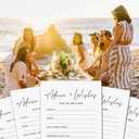 GardenCity Advice and Wishes for the Mr and Mrs, Bridal Shower Games for 50 Guests, Bridal and Wedding Shower Advice Cards, 50 Cards, Minimalist