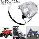 FVRITO 12V Front Head Light Lamp and Rear Brake Tail light for 50cc 70cc 90cc 110cc 125cc Taotao 110B Coolster 3050C Vitacci HAWK Peace Roketa Sunl BMS RPS Raider 6 ICEbear Chinese Quad ATV 4 Wheeler