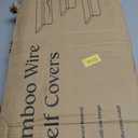Wire Shelf Covers,30" W x 12" D,4pcs,Walnut