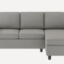 HONBAY 3-Piece Polyester Convertible Sectional Sofa