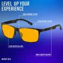 IBOANN Blue Light Glasses for Men - Lightweight Al-Mg Metal, Gaming Computer Blocking Glasses, Eye Protection Anti Eyestrain