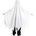 Spooktacular Creations Ghost Costume for Kids with Pumpkin Basket, Scary Halloween Costume for Boys (White)