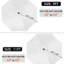 ontheway 11FT Patio Umbrella Enhanced Replacement Canopy Market Table 8 Ribs Umbrella Canopy (White, 11FT)