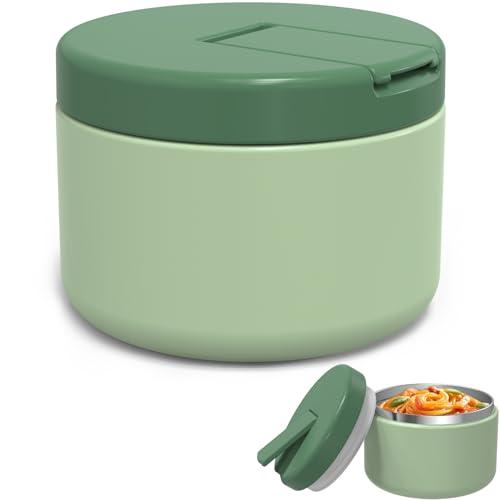 LOHASOK 12oz Kids Soup Thermo for Hot Food Insulated Vacuum Food Jar with Buckle Lid, Stainless Steel Wide Mouth Leak Proof Lunch Container for School Travel 1 Pack